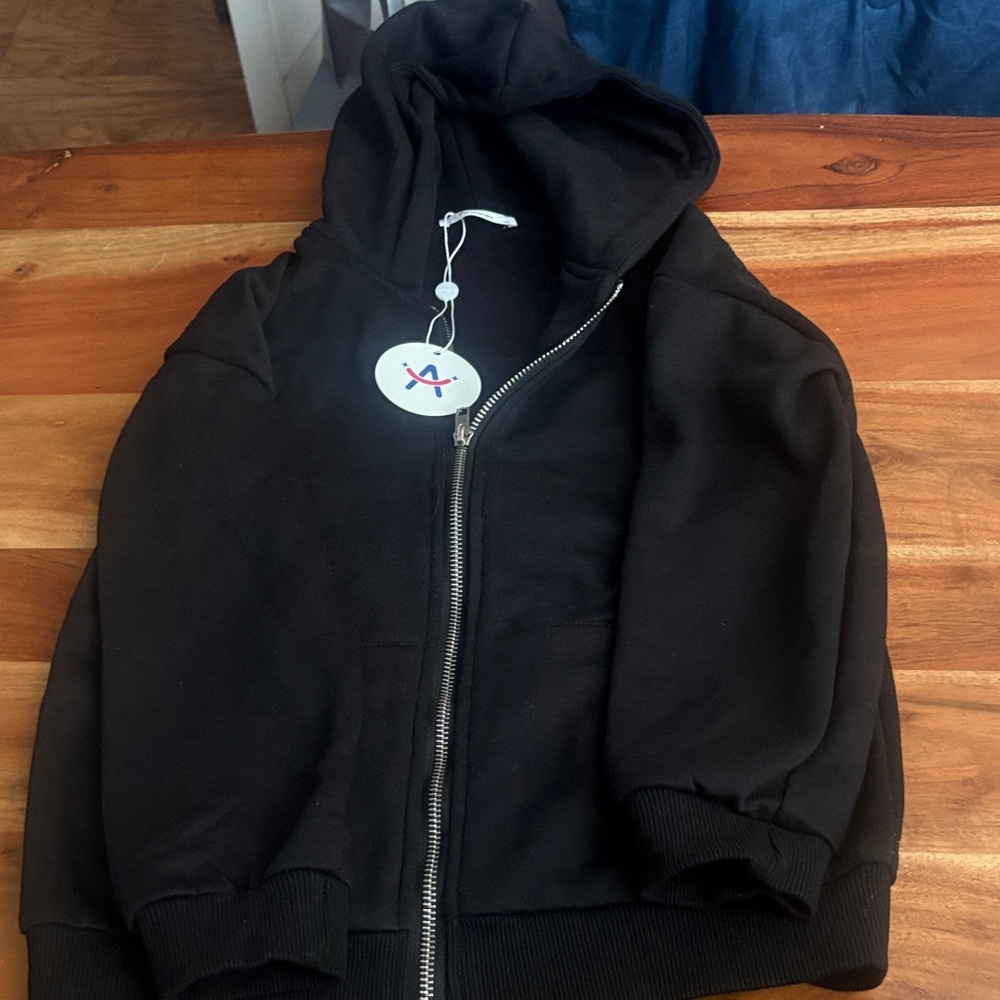 Amazon Black Kids Zip-Up Hoodie